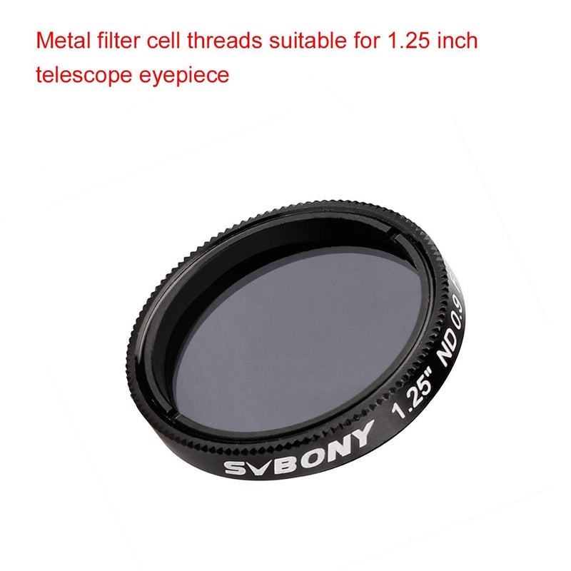 SVBONY SV139 Telescope Filter Moon Filter 1.25 inch 12.5 Percent Transmission Telescope Filter ND8 Neutral Density Filter for Telescope Eyepiece Reduce Moon Surfaces Overall Brightness - Image 4